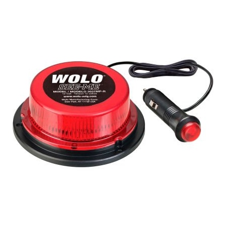 Wolo Wolo Mini Warning Light Super Bright LEDs, Red Lens - 3037Mp-R 3037MP-R